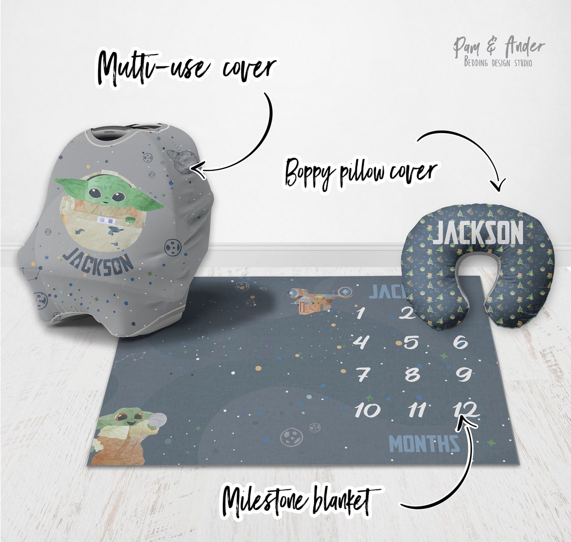 BABY YODA Customized Crib Set Baby Yoda Bedding Nursery Etsy