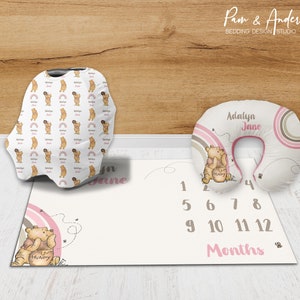 Conjunto de accesorios de Winnie the Pooh, Accesorios para niñas, Guardería de Winnie the Pooh, Conjunto de accesorios de Pooh, Manta personalizada de Pooh