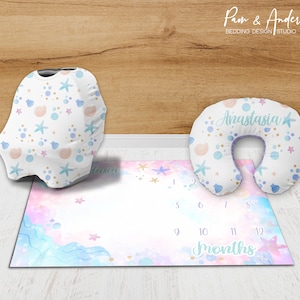 Conjunto de accesorios para bebés sirena, accesorios para niñas, accesorios para sirenas, guardería de sirenas, accesorios para bebés