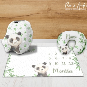 VIVERO DE PANDA, Conjunto de accesorios HOJAS, Manta personalizada, Conjunto de hojas, Accesorios de oso