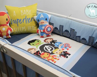dc comics crib bedding