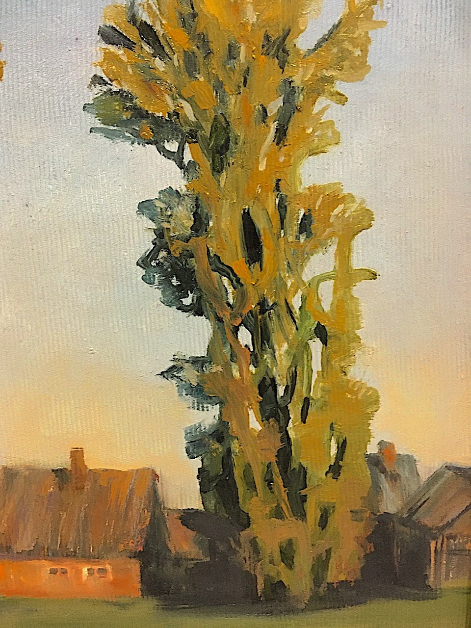 Small Oil Painting Poplar Original Art Etsy