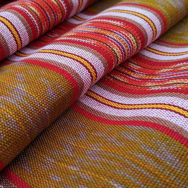 Handwoven Guatemalan Ikat Fabric by the yard -Mayan made, Fair Trade, 100% Cotton Textiles