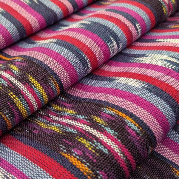 Handwoven Guatemalan Ikat Fabric by the yard -Mayan made, Fair Trade, 100% Cotton Textiles