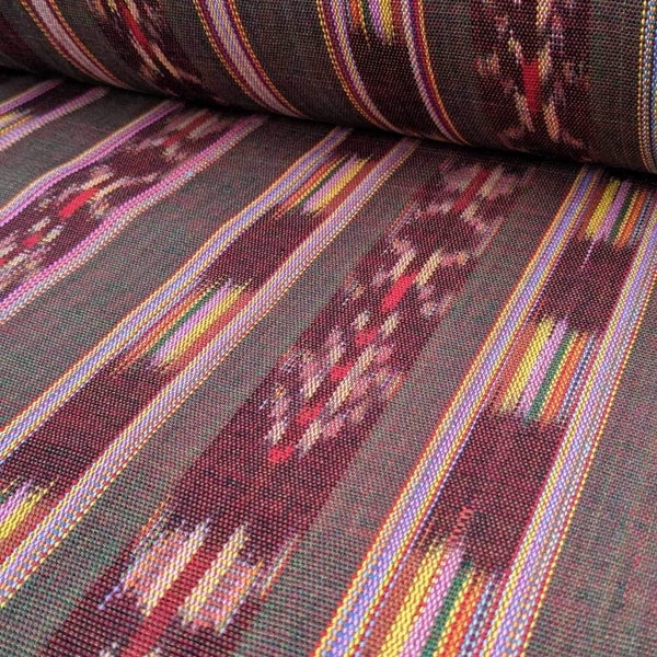 Handwoven Guatemalan Ikat Fabric by the yard -Mayan made, Fair Trade, 100% Cotton Textiles