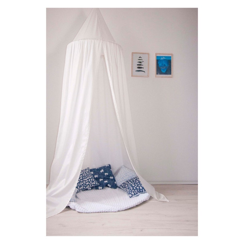 White Canopy tent cotton canopy Bed canopy Play Canopy Etsy