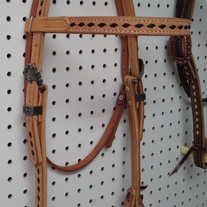 3/4&quot; Roughout Browband Headstall with Buckstitch