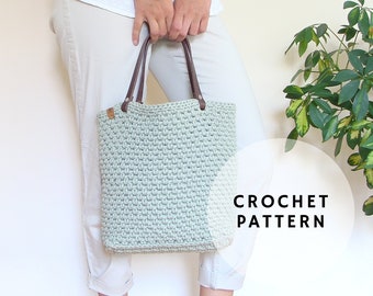 Linen Bag Crochet Pattern, Small Handbag Purse (PDF Pattern)