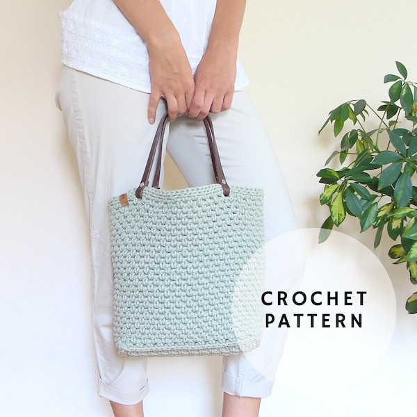 Crochet bag pattern, small bag crochet pattern, crochet handbag pattern, crochet purse pattern, The Linen Bag