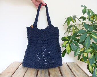 Knit Bag Pattern, Tote Bag Knitting Pattern, Easy Knit