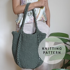 k8.0 Hug + Knit × Crunchy + Knit Bag Knit Bag Pattern, Knitted Slouchy Bag Pattern, Beginner