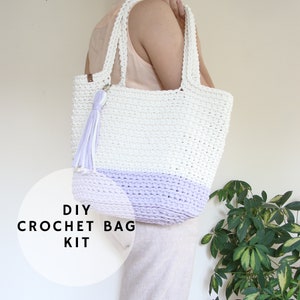 Häkeltasche Kit, Tasche häkeln, Tasche Kit, Schultertasche mit Quaste, Geschenk für Maker