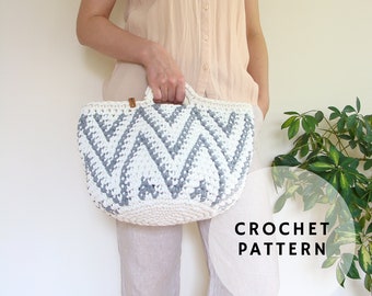 Crochet Chevron Bucket Bag Pattern (PDF)