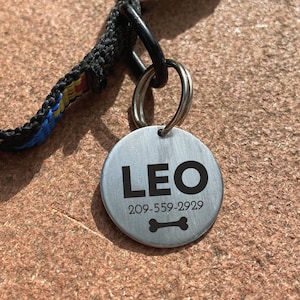 Bone Pet Tag- Custom Pet Tag Dog Tag Bone Clipart ID Tag Puppy Dog ID Stainless Steel Personalized Pet ID Tag Dog Tag Laser Engraved Gift