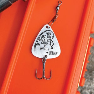 Greatest Catch Fishing Lure- Personalized Fishing Lure Spinner Stainless Steel Personalized Husband Boyfriend Engraved Gift Fisherman