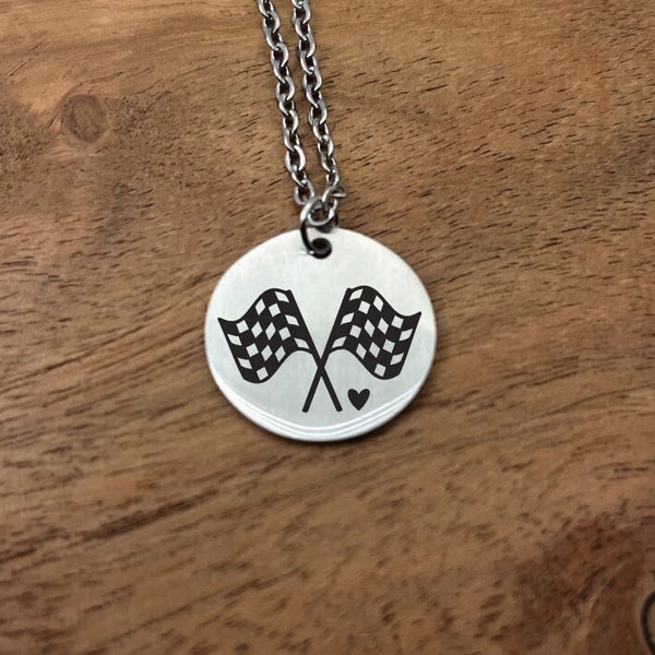 Race Car Necklace Etsy