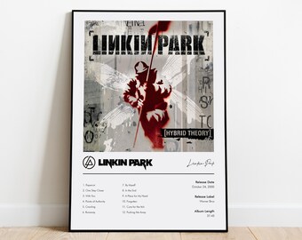 Hybrid Theory Album Cover Print Linkin Park Wall Art | Poster Print