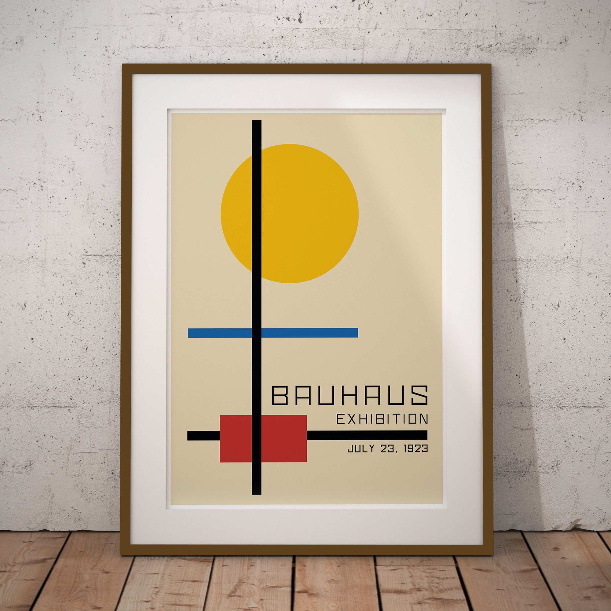 Bauhaus Poster Exhibition Poster July 1923 Modern Large Etsy