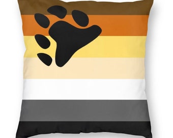 Bear Pride Cushion Cover Flag with Paw