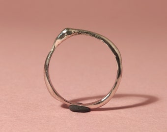 Irregular Band Ring in silver 925 - M1/2 size (UK size)