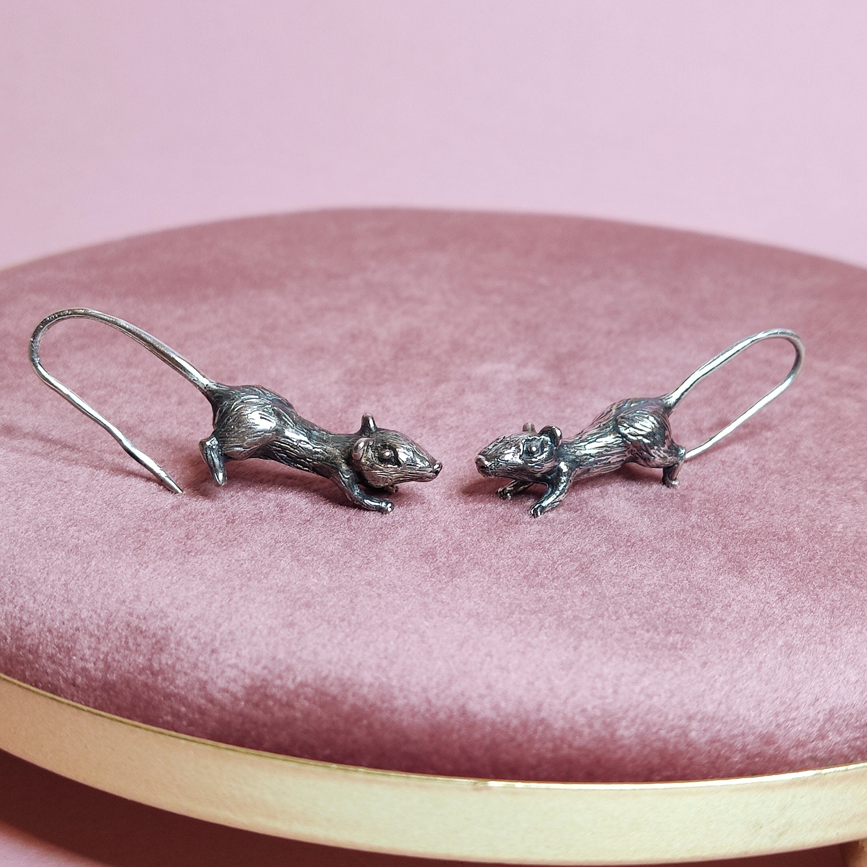 Rats Earrings in Silver 925 - Etsy Canada
