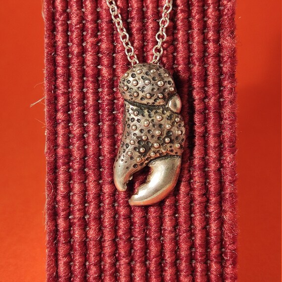 Crab Claw Necklace in solid silver 925 Etsy