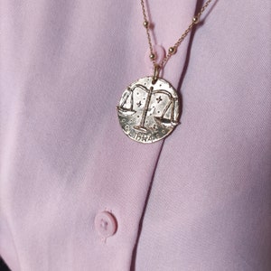 Pisces Necklace in gold plated bronze Zodiac Collection image 5