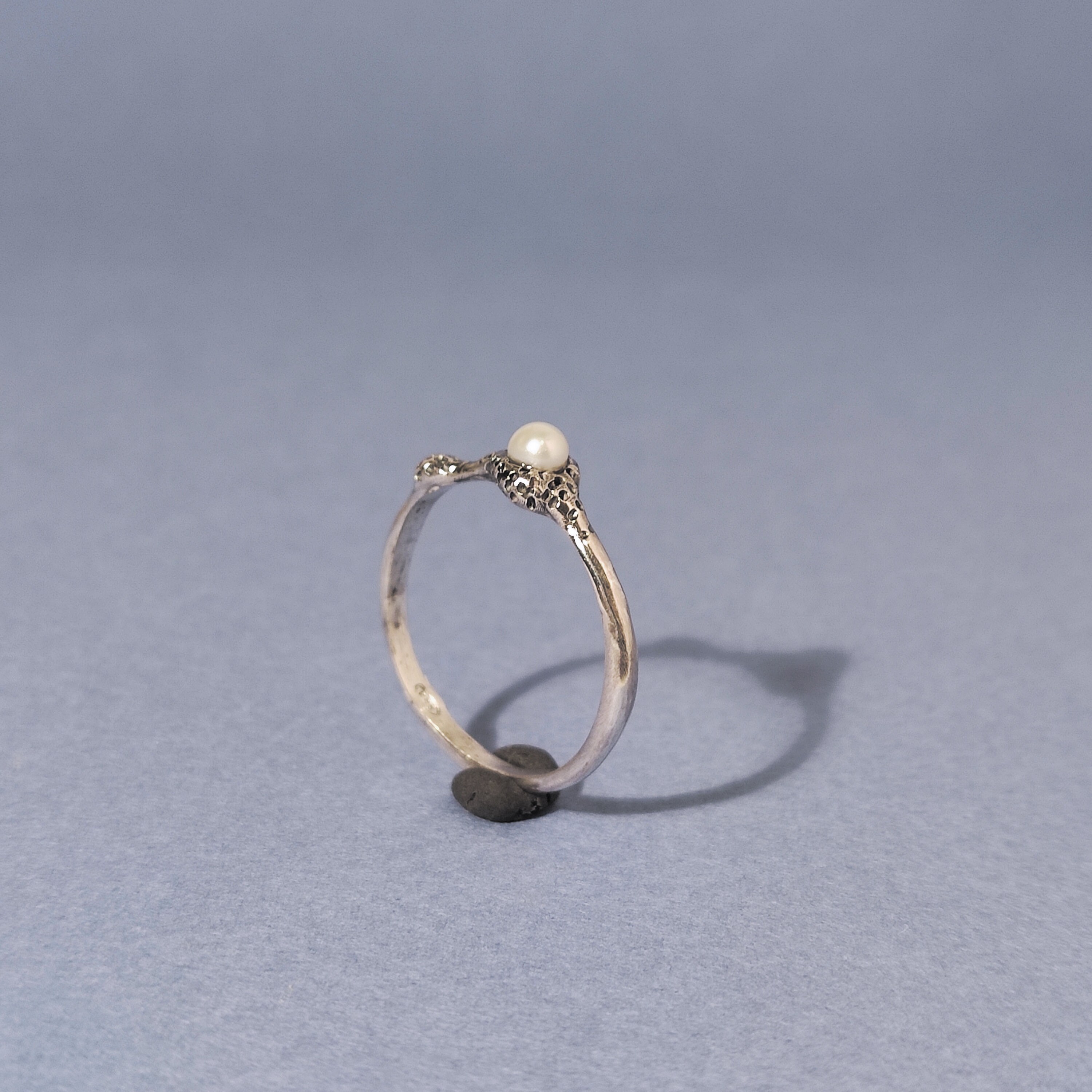 Coral Reef Ring in silver 925 with pearl Etsy