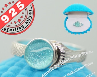 MakoShopStore Exclusive No Shell Box~ BEST SELLER Real Mako Mermaid Moonpool Island of secrets Ring Sterling Silver 925 for Real Fans