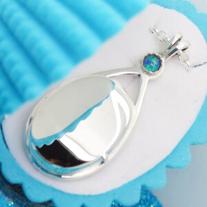 Genuine Opal Triplet H2O Mermaid Locket Pendant Sterling Silver