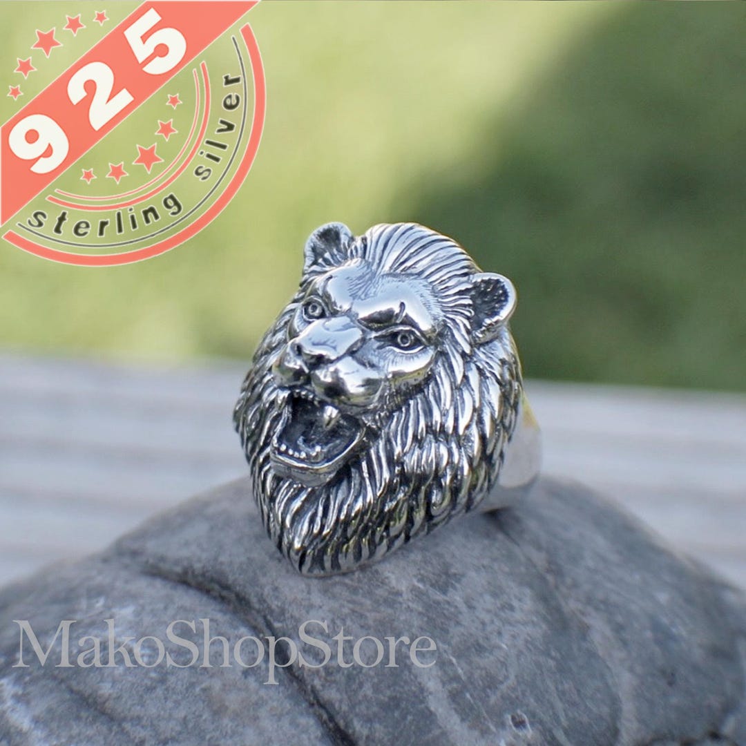 Königlicher Löwe 925 Sterling Silber Ring