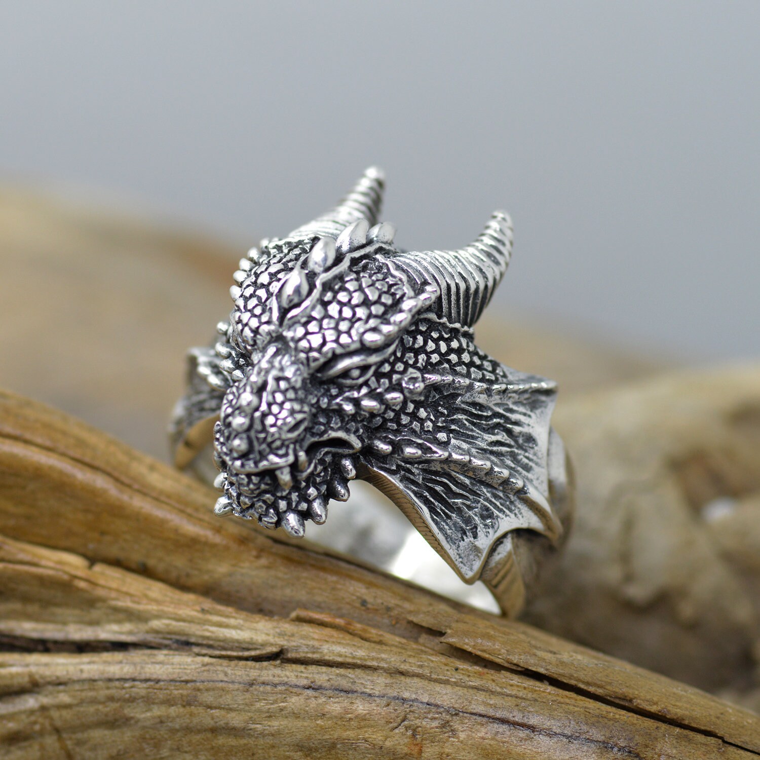 Dragon Ring for Men in Sterling Silver Amazing Details New - Etsy