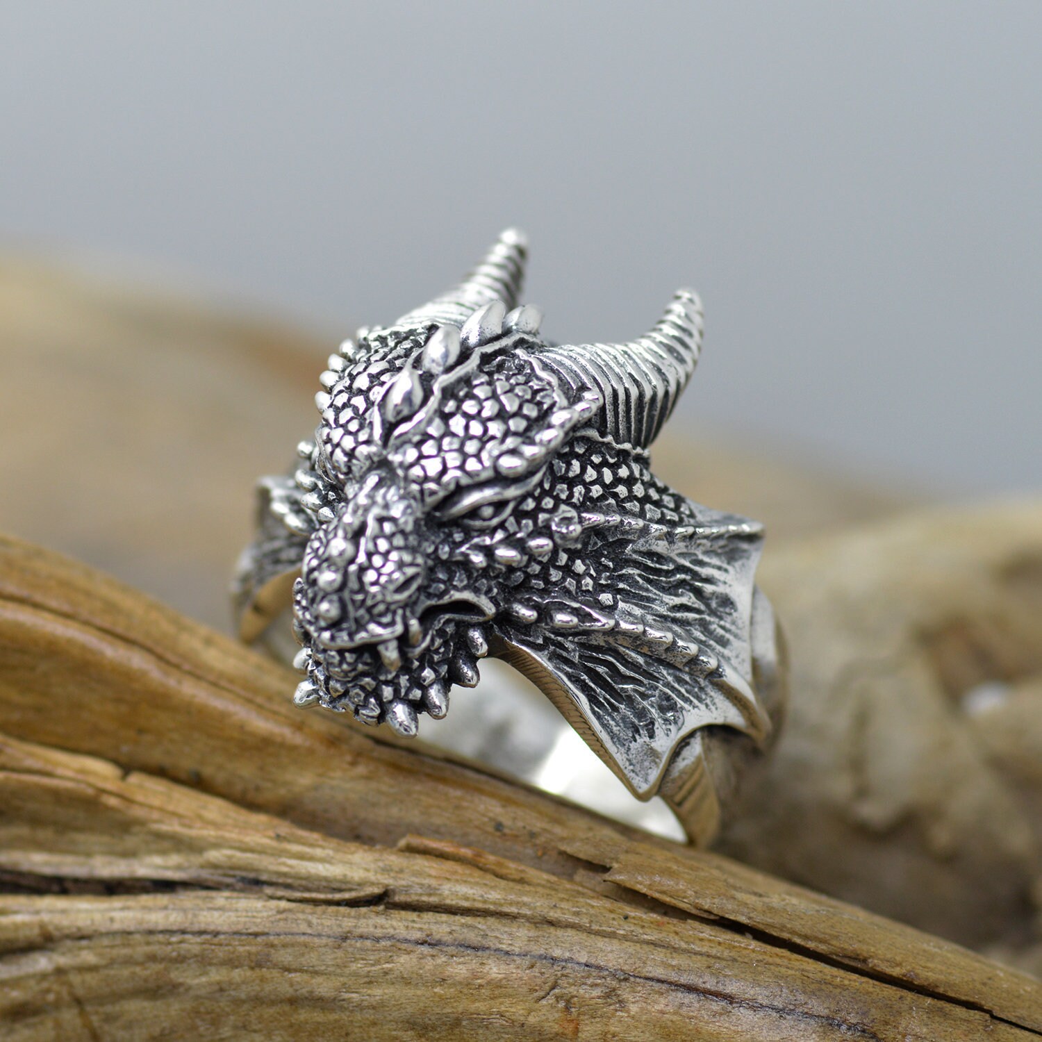 Dragon Ring for Men in Sterling Silver Amazing Details New Etsy