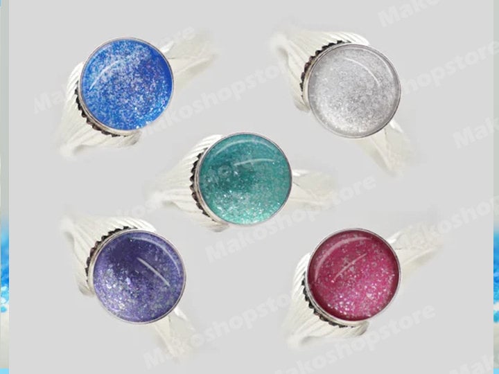 MAKO Mermaid Inspired Adjustable Mermaids Moon Pool Ring