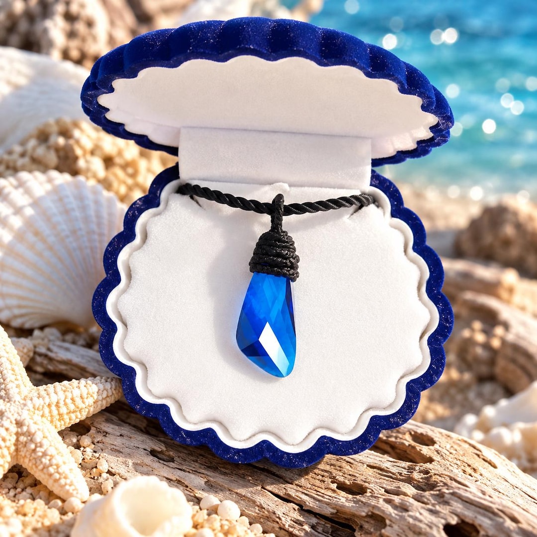 Mako Necklace Mermaid Season 3 H2o Just Add Water Blue Crystal