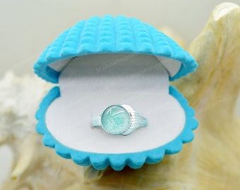 Brand New XL 10mm Stone Mako Mermaid Moonpool Island of secrets Ring  Sterling Silver 925 for Real Fans shell box available