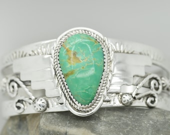 Genuine  Turquoise Sterling Silver 925 women Cuff Bracelet Handcrafted