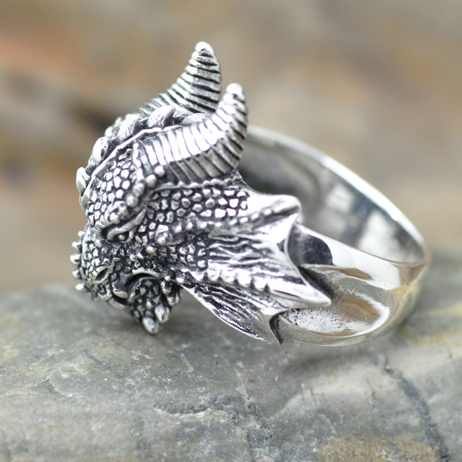 Dragon Ring for Men in Sterling Silver Amazing Details New Etsy