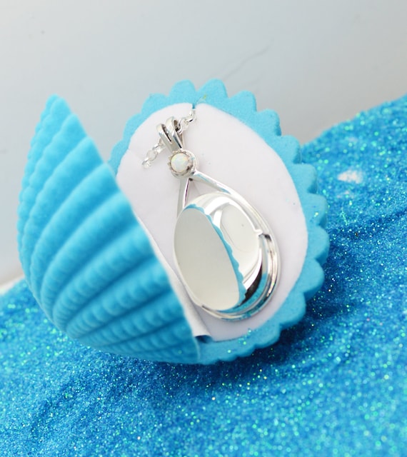 3 Waves Correct Size H2O Mermaid Locket Pendant Sterling Silver 925 for True Fans With Opal Etsy Canada
