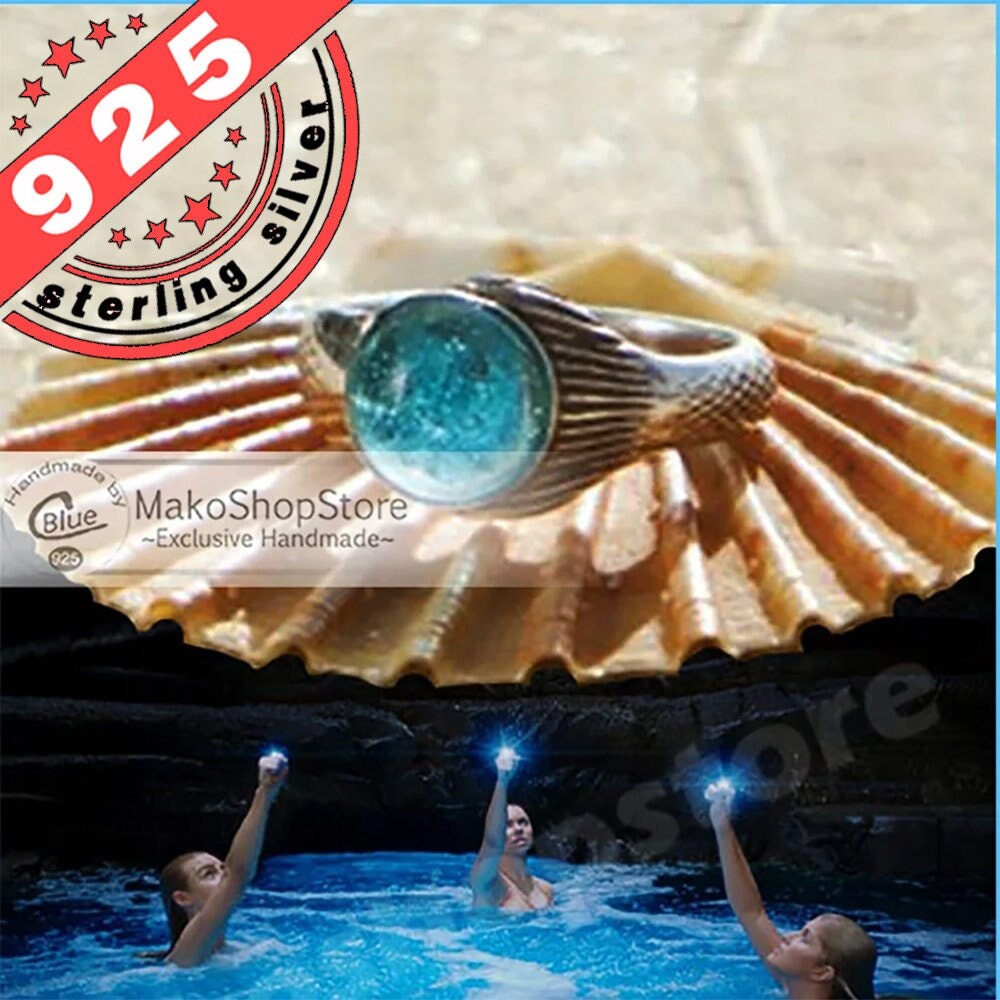 MAKO Mermaid Inspired Adjustable Mermaids Moon Pool Ring 