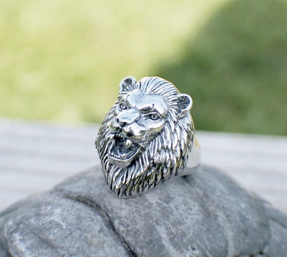 14K Gold African Lion Face Ring 66347: buy online in NYC. Best price at  TRAXNYC.