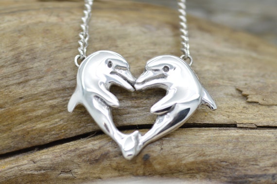 Dolphin heart necklace deals