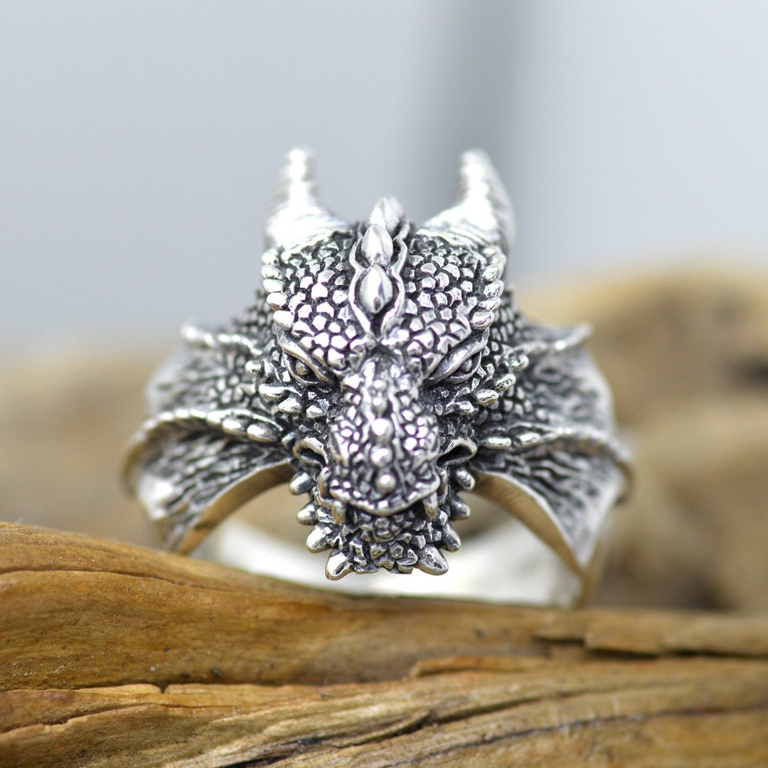 Dragon Ring for Men in Sterling Silver Amazing Details New - Etsy