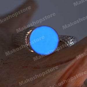 Glow in the dark Real Mako Mermaid Moonpool Island of secrets Ring Sterling Silver 925 for Real Fans image 7