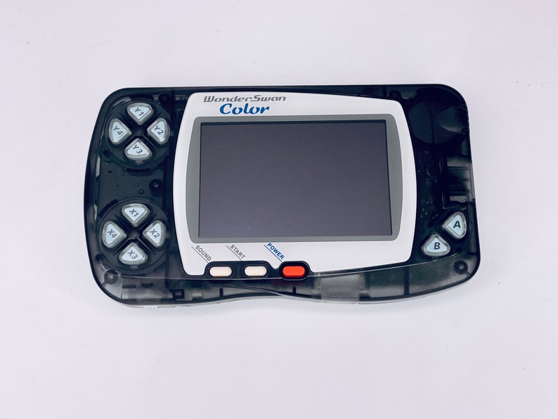Backlit Bandai WonderSwan Color Crystal Black Boxed WSC with IPS Display by GameBoy Inventor Retro Vintage Handheld Videogames Console image 3