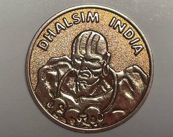DHALSIM - Street Fighter 2 Coin, Collectable, SF2, Capcom, Token, Medal, Vintage 1990s, Arcade, Japan Game Centre