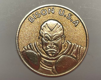BALROG aka BISON (Japan) - Street Fighter 2 Coin, Collectable, SF2, Capcom, Token, Medal, Vintage 1990s, Arcade, Japan Game Centre