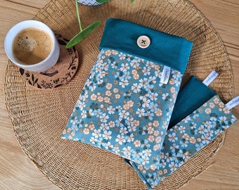 Book pouch, Sakura green