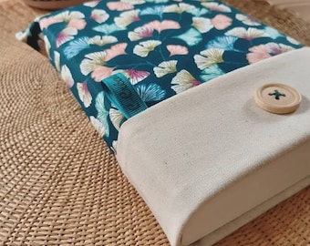 Book Cover, Multicolored Ginkgo Leaves Pattern
