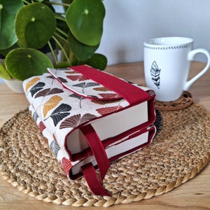 Book cover for pocket book, Ginkgo fabric in Autumn image 2